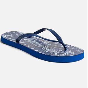GAP Flip Flops Blue and White Print NEW Tags 12